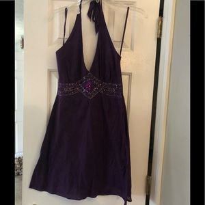 Embellished, Beautiful, low cut, deep purple tank top.